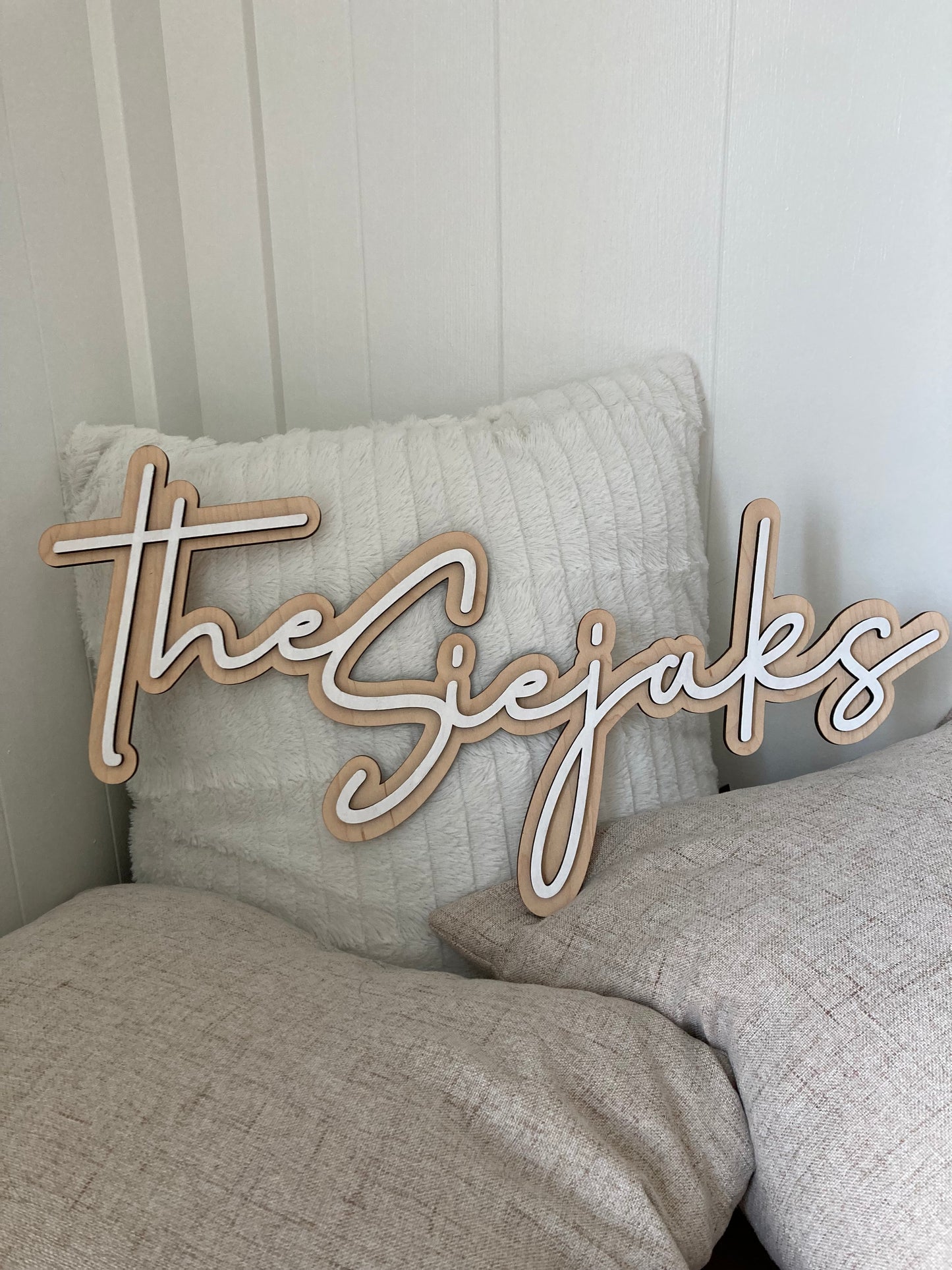 Family Name Sign - 2 Layer - 3D Laser Cut