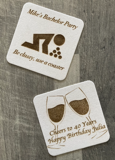 Paper Party Coasters - Custom Design