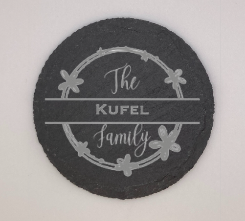 Personalized Family Name Coasters - Flowers