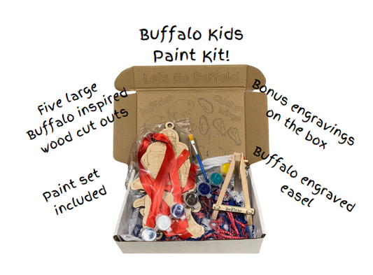 Buffalo Kids Paint Box - Everything your child needs to make Buffalo Inspired Wall art or Ornaments